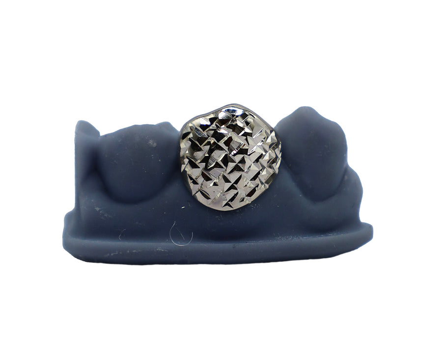 Single Tooth Grillz w Diamond Cuts