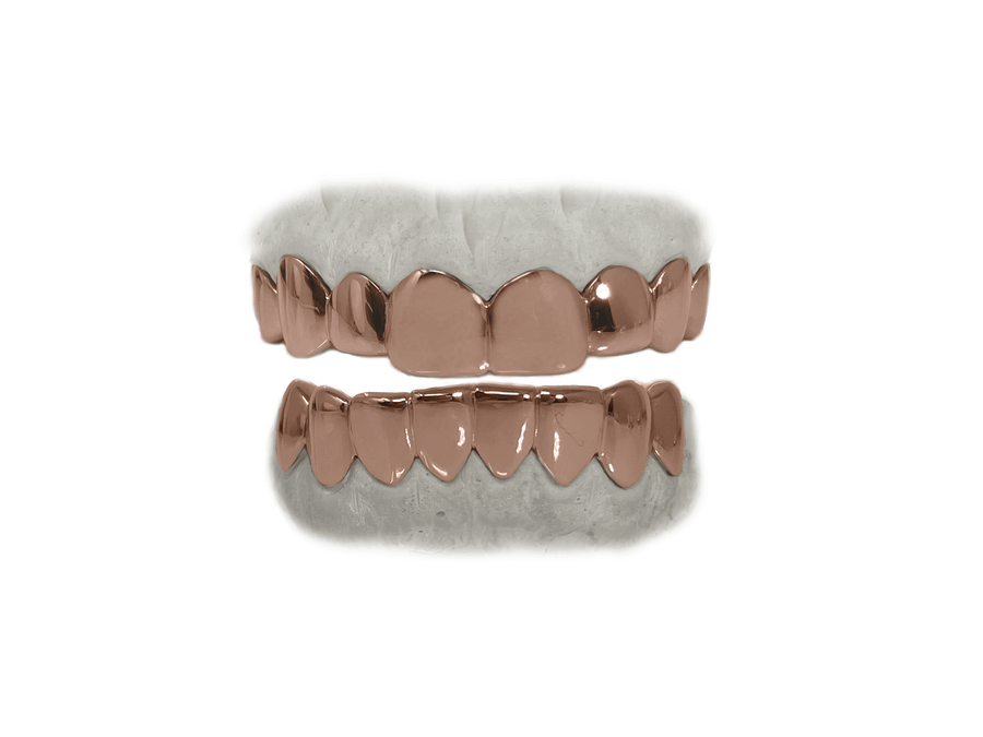 Top 8 + Bottom 8 Grillz Combo (14K, Rose Gold)