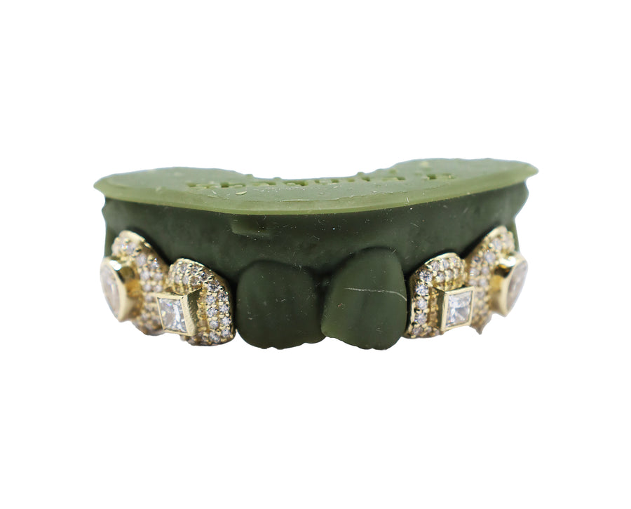 Top 4 Diamond Grillz w Pear and Princess Cut Diamonds