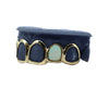Top 6 Open Face Grillz w Opal Tooth
