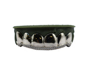 Top 6 Solid Grillz w Diamond Bridge