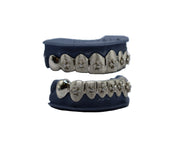 Top 8 Bottom 8 3D Cross Grillz w Diamonds Combo