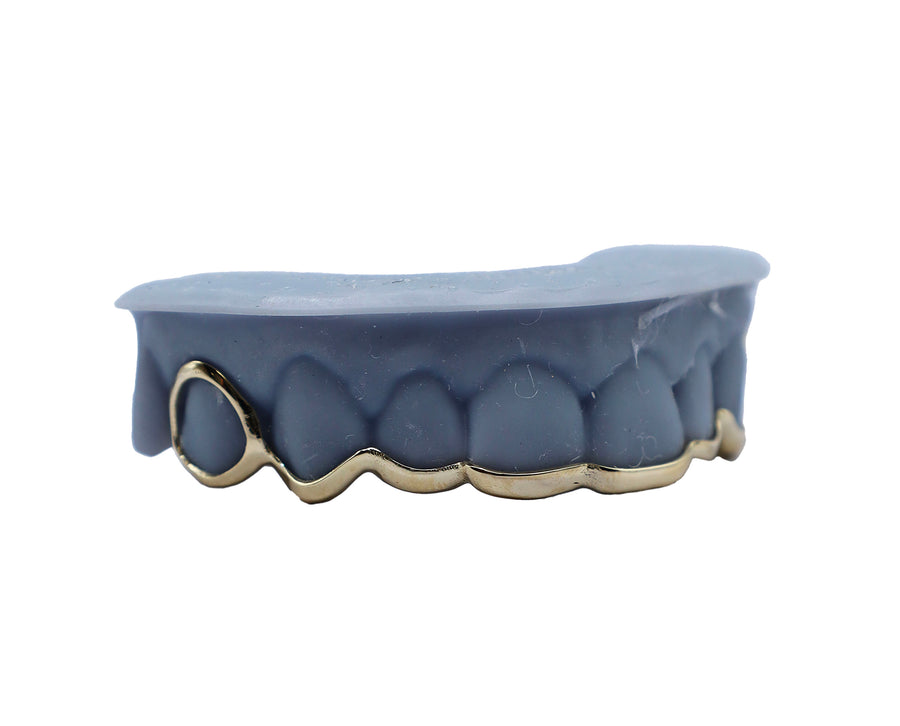 Top 8 Bridge Grillz w Open Faces Side View