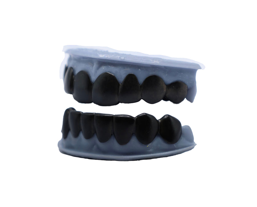 Top 8 and Bottom 8 Black Gold Grillz