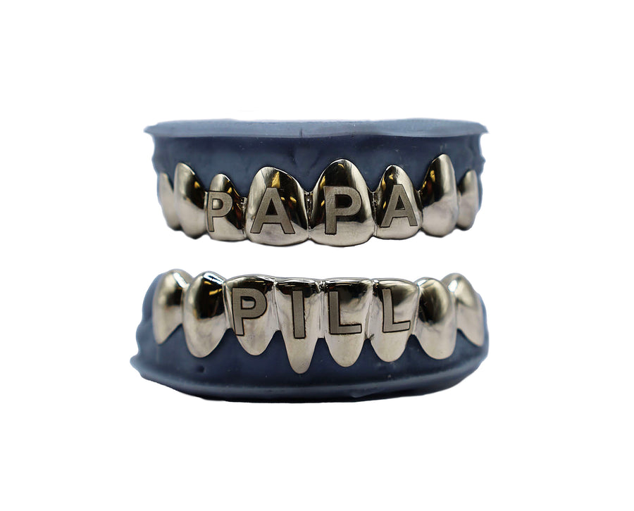 Top 8 and Bottom 8 Grillz w Custom Engravings