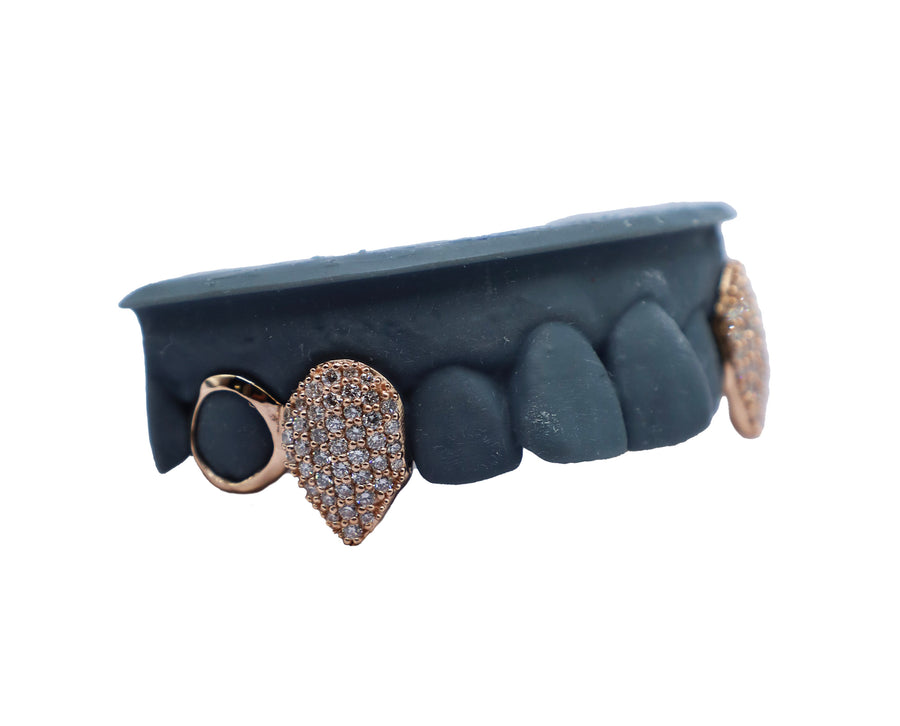Vampire Diamond Fang Grillz w Open Faces
