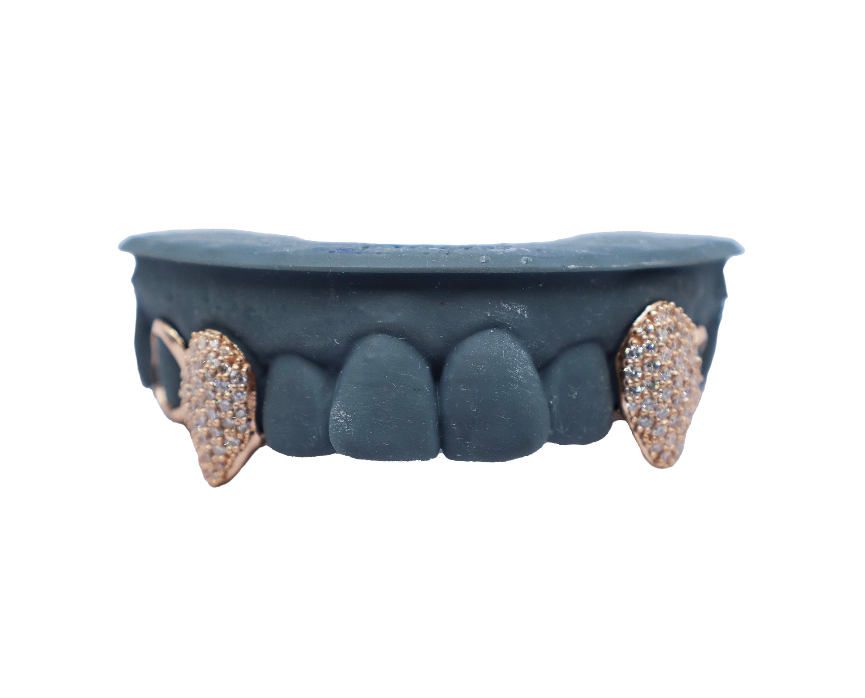 Vampire Diamond Fang Grillz w Open Faces - Luxe Grillz