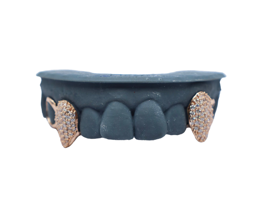 Vampire Diamond Fang Grillz w Open Faces