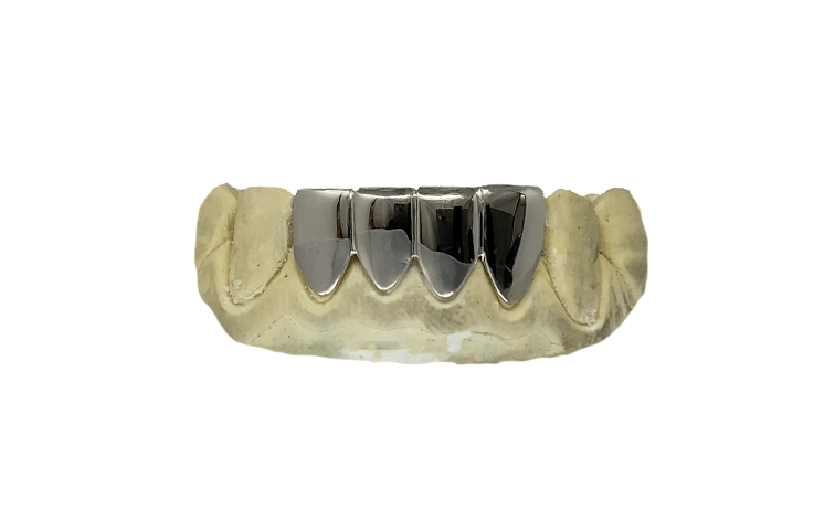 Bottom 4 Grillz 10K White Gold