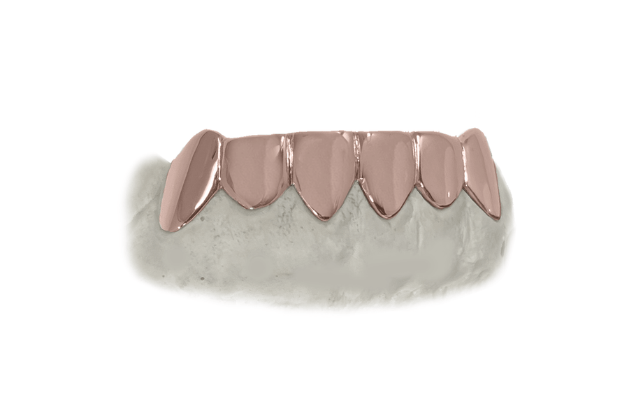 Bottom 6 Grillz in 14K Rose Gold