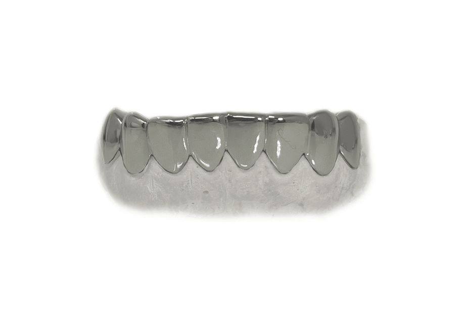 Bottom 8 Grillz (White Gold)