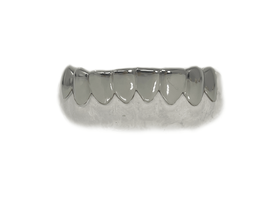 Bottom 8 Grillz White Gold 10K