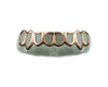 Bottom 8 Open Face Grillz Rose Gold 18K