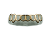 Bottom 8 Open Face Grillz Yellow Gold 10K