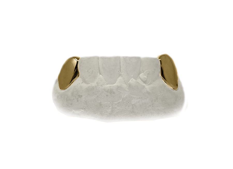 Bottom Fang Grillz (18K, Yellow Gold)