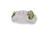 Bottom Fang Grillz w Diamond Cuts + Diamonds Dust in Yellow Gold