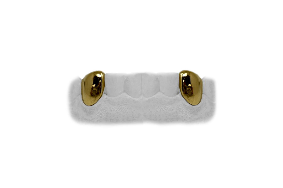 Bottom Fang Grillz in 24K Solid Gold