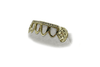 Diamond Bridge Grillz w/ Open Faces & Diamond Cut + Dust Fangs
