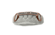 Diamond Bridge Grillz with Solid Gold Open Face Fangs in 14K Rose Gold