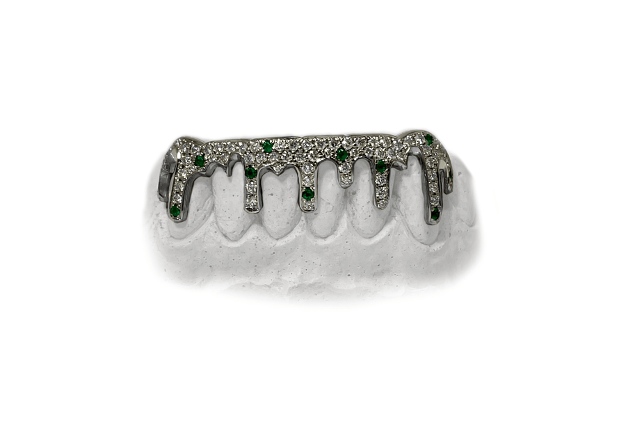 Diamond Drip Grillz w Emeralds