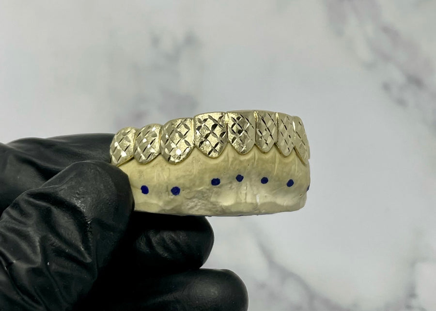 Gold teeth 2025 with diamond dust