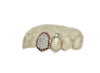 Ruby Halo and White Gold Open Face Tooth