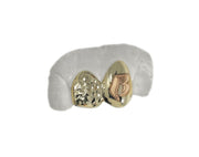 DMX Grillz w Diamond Cut Tooth in 10K Yellow Gold