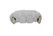 Open Face Top Fang Grillz Yellow Gold