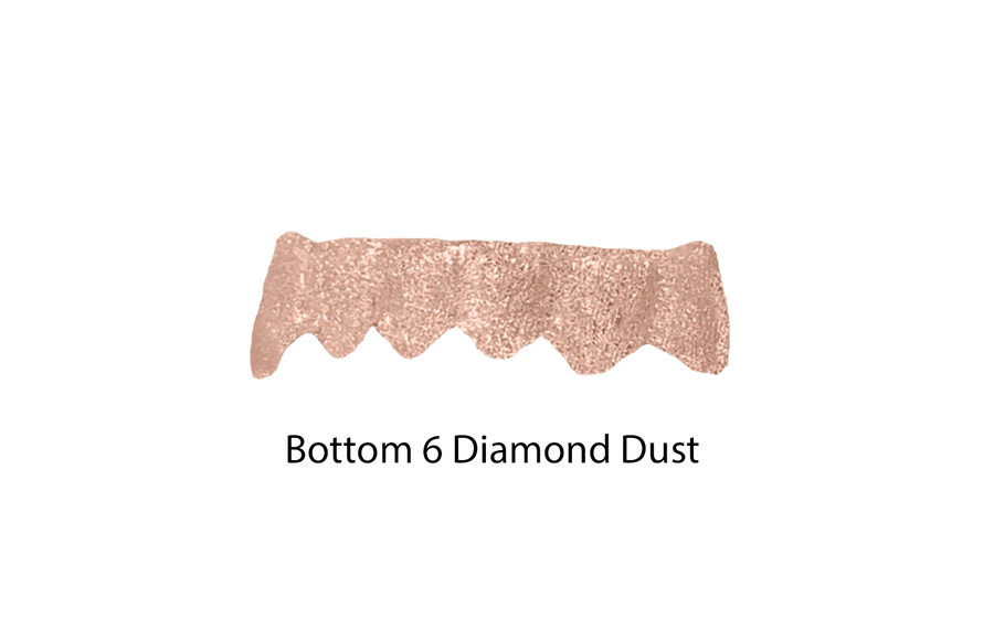 Bottom 6 Diamond Dust Grillz in 18K Rose Gold