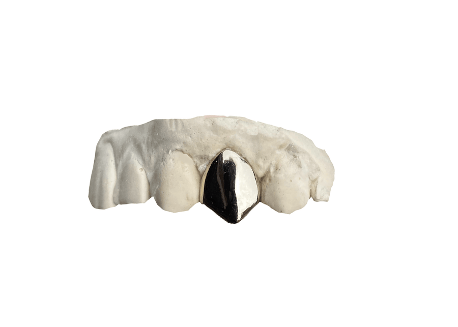 Single Tooth Grillz - Top White Gold 10K