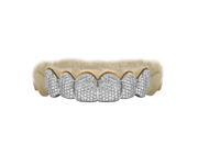 VS+ Diamond Grillz - Top 6 14K White Gold