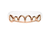 Top 6 Open Face Grillz in 14K Rose Gold