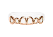Top 6 Open Face Grillz in 18K Rose Gold