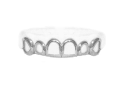 Top 6 Open Face Grillz in 10K White Gold