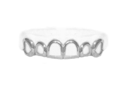 Top 6 Open Face Grillz in 18K White Gold