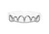 Top 6 Open Face Grillz in 18K White Gold