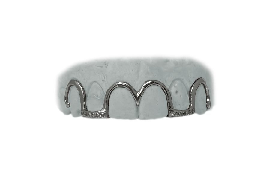 Top 6 Wavy Grillz w Diamond Tips