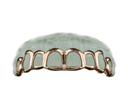 Grillz - Top 8 Open Face Rose Gold Teeth 10K