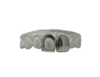Top Two Front Teeth Grillz in 10K White Gold - (Open Face + Solid)
