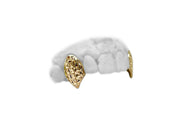 Top Vampire Fang Grillz w Diamond Cuts Yellow Gold