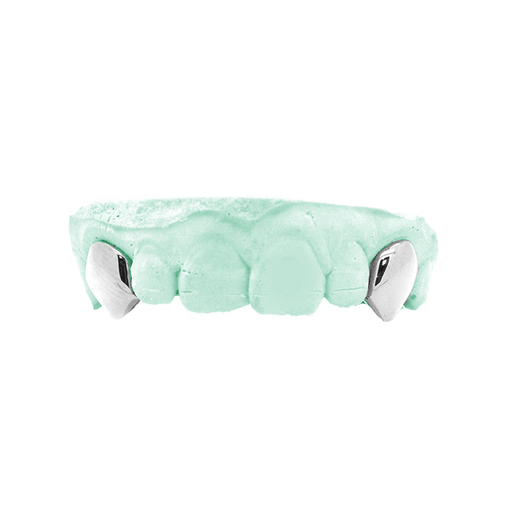 Custom Fang Grillz White Gold 10K